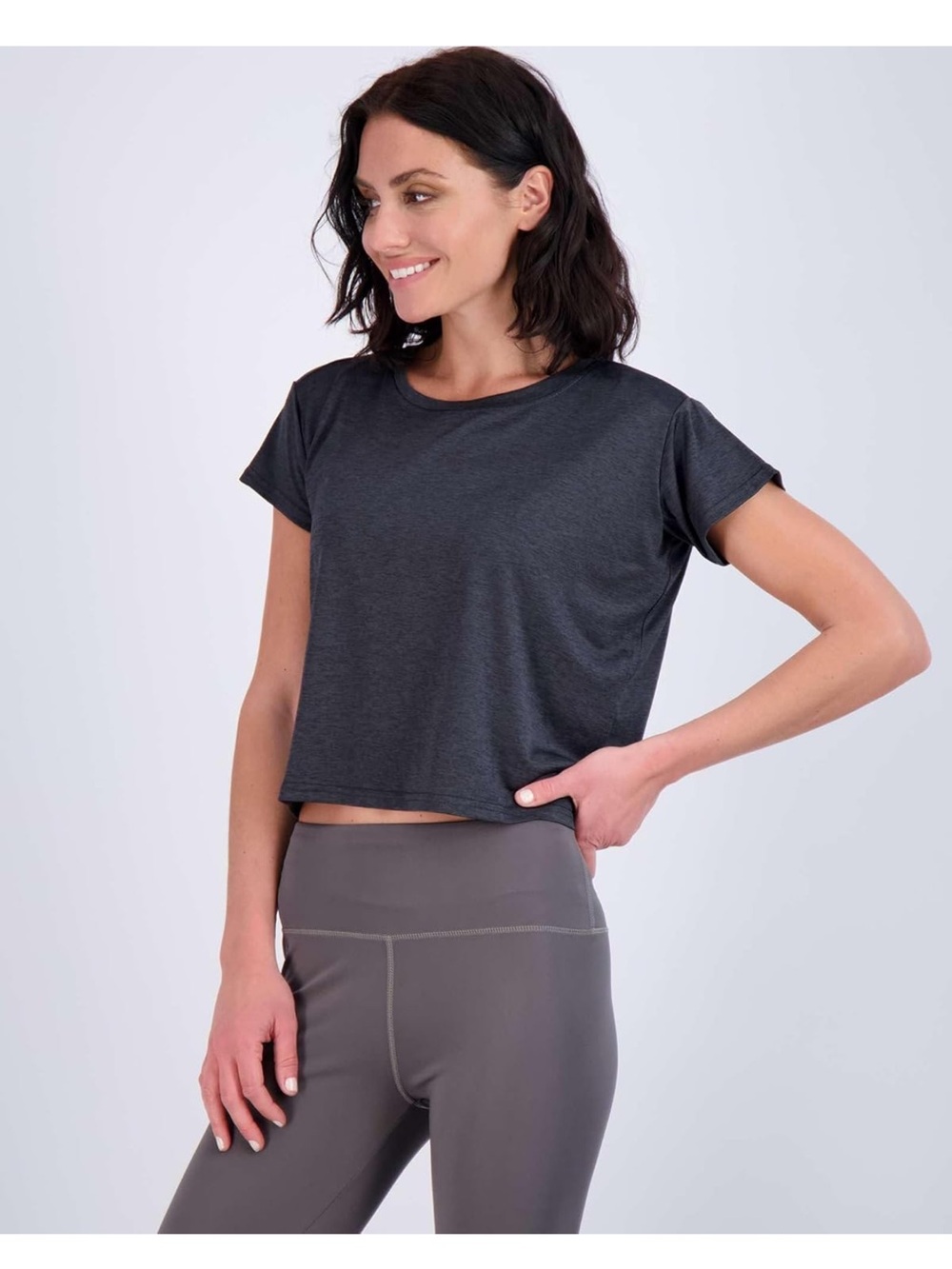 Realessentials 5 Pack Women's Dry Fit Crop Top Workout T Shirts Short Sleeve - Picture 4 of 7